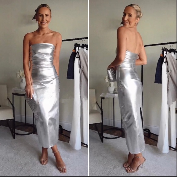 ZARA Bloggers Fav Metallic Dress - Picture 14 of 17